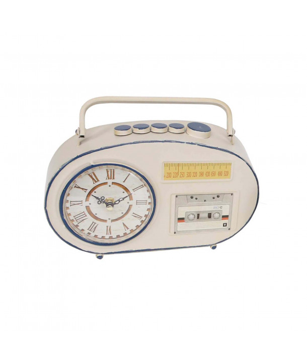 Reloj de mesa radio vintage - Crema