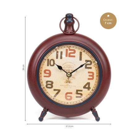 Reloj de mesa vintage - Rojo