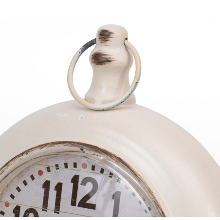 Reloj de mesa vintage - Blanco Crema