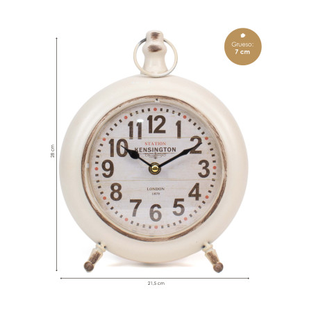 Reloj de mesa vintage - Blanco Crema