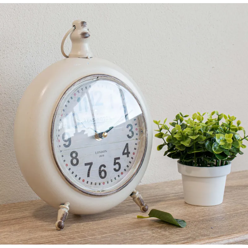 Reloj de mesa vintage - Blanco Crema