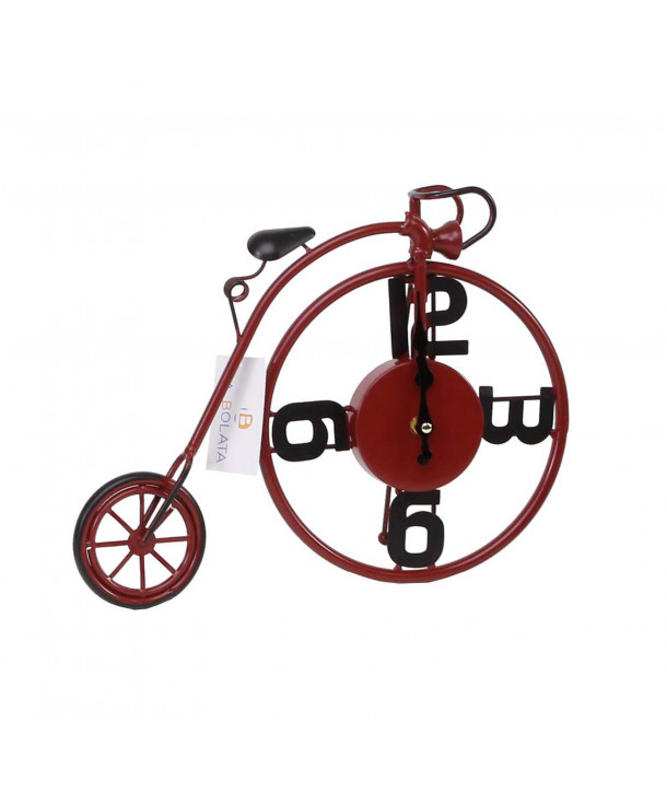 Reloj de mesa bicicleta vintage - Rojo