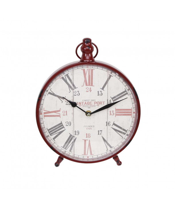 Reloj de mesa farolillo vintage - Rojo