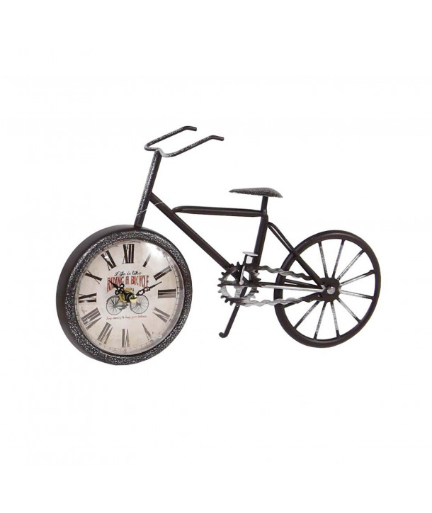 Reloj de mesa bicicleta vintage - Negro