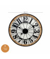 Reloj de pared Ø60 cm - Madera/Negro