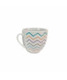 Set 6 tazas de café cerámica - Zig Zag Multicolor