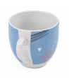 Set 6 tazas de café cerámica - Estampados Azul/Rosa