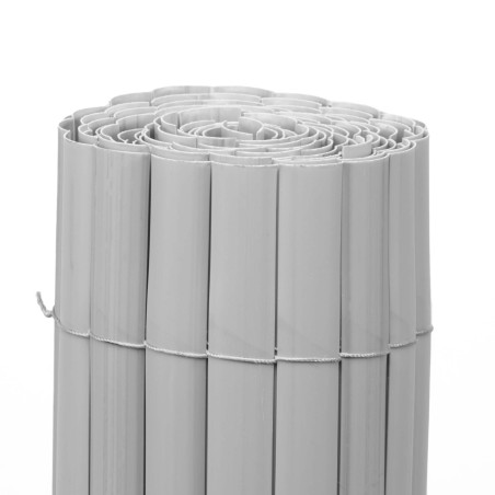 VALLA DE OCULTACIÓN MEDIA CAÑA PVC GRIS 900gr/m² 1X3M