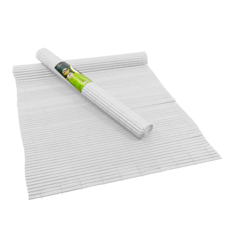 VALLA DE OCULTACIÓN MEDIA CAÑA PVC BLANCA 900gr/m² 1,5X3M