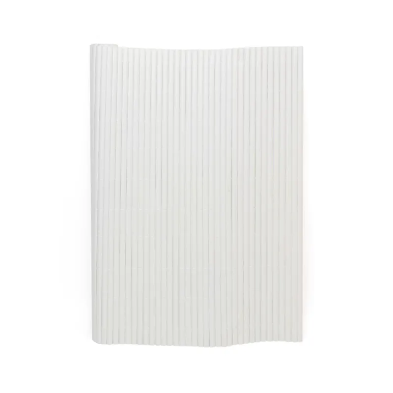 VALLA DE OCULTACIÓN MEDIA CAÑA PVC BLANCA 900gr/m² 1,5X3M