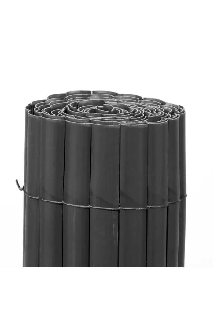 VALLA DE OCULTACIÓN MEDIA CAÑA PVC NEGRA 900gr/m² 1,5X3M