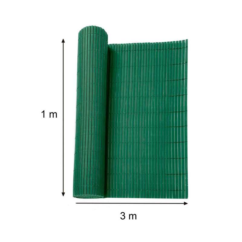 VALLA DE OCULTACIÓN PVC DOBLE CARA VERDE 1000gr/m² 1X3M