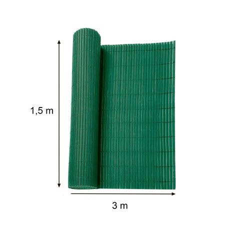 VALLA DE OCULTACIÓN PVC DOBLE CARA VERDE 1000gr/m² 1,5X3M