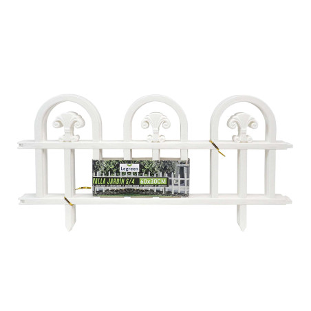 Set de 4 vallas de jardín 30 x 60 cm - Blanco