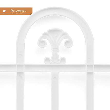 Set de 4 vallas de jardín 30 x 60 cm - Blanco