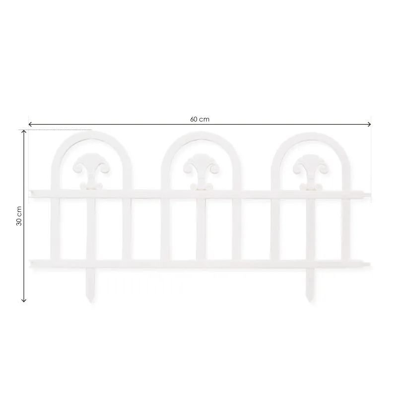 Set de 4 Vallas de Plástico para Jardín de 30x60 cm - 2 Colores