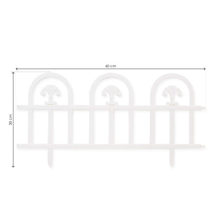 Set de 4 vallas de jardín 30 x 60 cm - Blanco