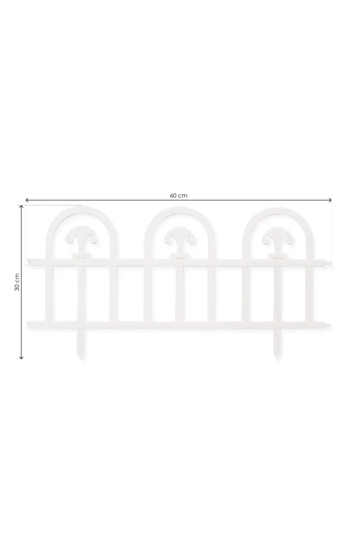 Set de 4 Vallas de Plástico para Jardín de 30x60 cm - 2 Colores