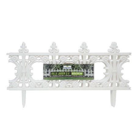 Set de 4 vallas de jardín 31 x 60 cm - Blanco