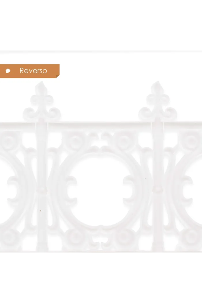 Set de 4 vallas de jardín 31 x 60 cm - Blanco