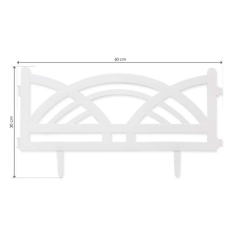 Set de 4 Vallas de Plástico para Jardín de 30x60 cm - 2 Colores