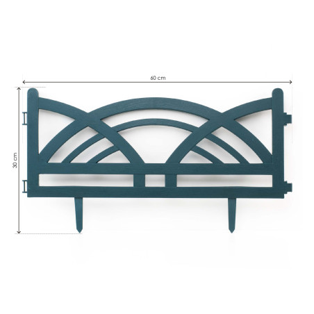 Set de 4 vallas de jardín 30 x 60 cm - Verde