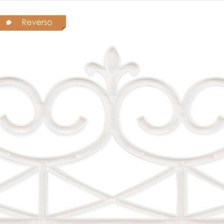 Set de 4 vallas de jardín 32 x 60 cm - Blanco