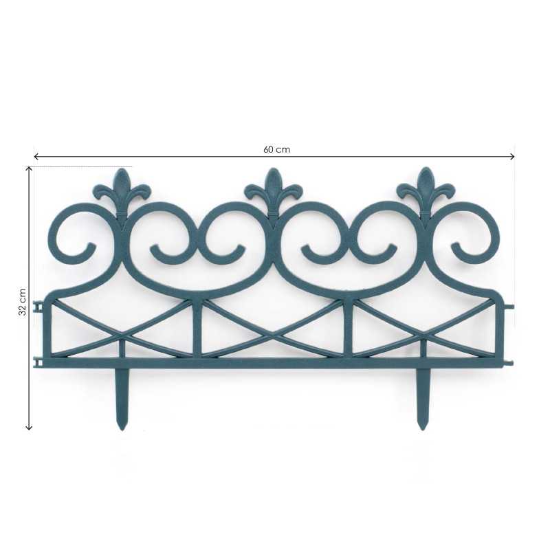 Set de 4 Vallas de Plástico para Jardín de 32x60 cm - 2 Colores