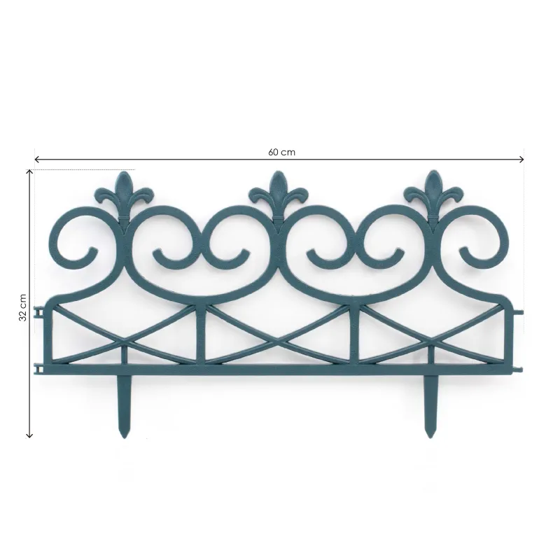 Set de 4 Vallas de Plástico para Jardín de 32x60 cm - 2 Colores
