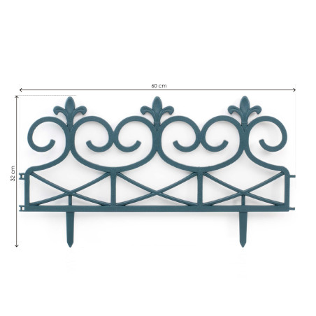 Set de 4 vallas de jardín 32 x 60 cm - Verde