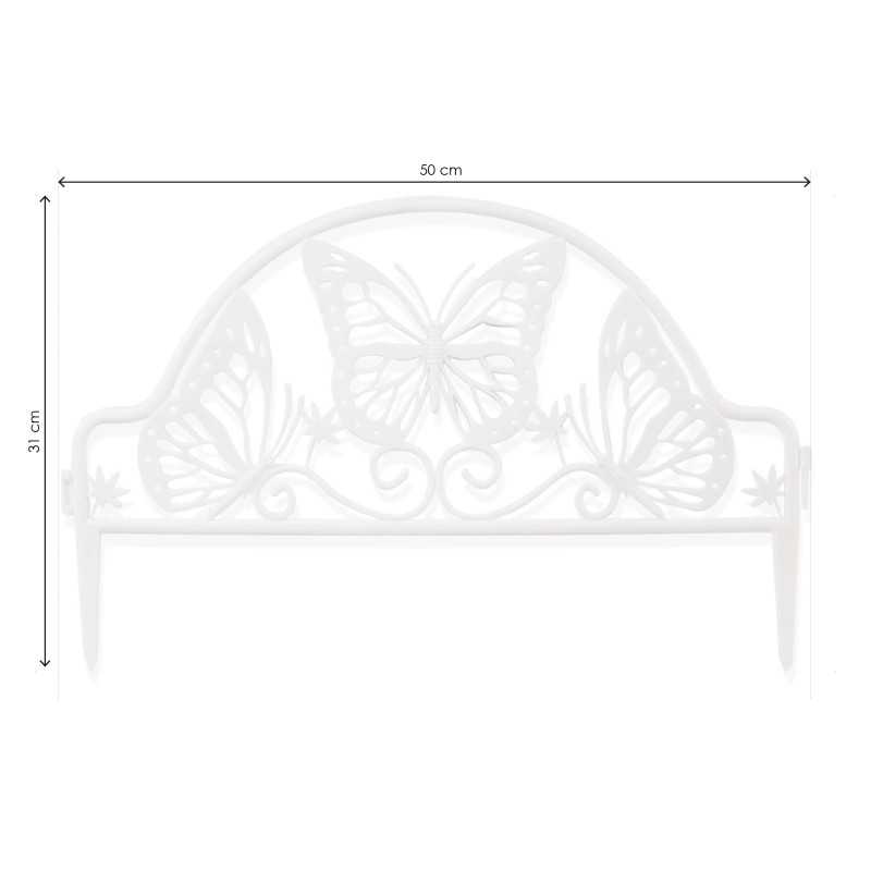 Set de 4 Vallas de Plástico para Jardín de 31x50 cm - 2 Colores