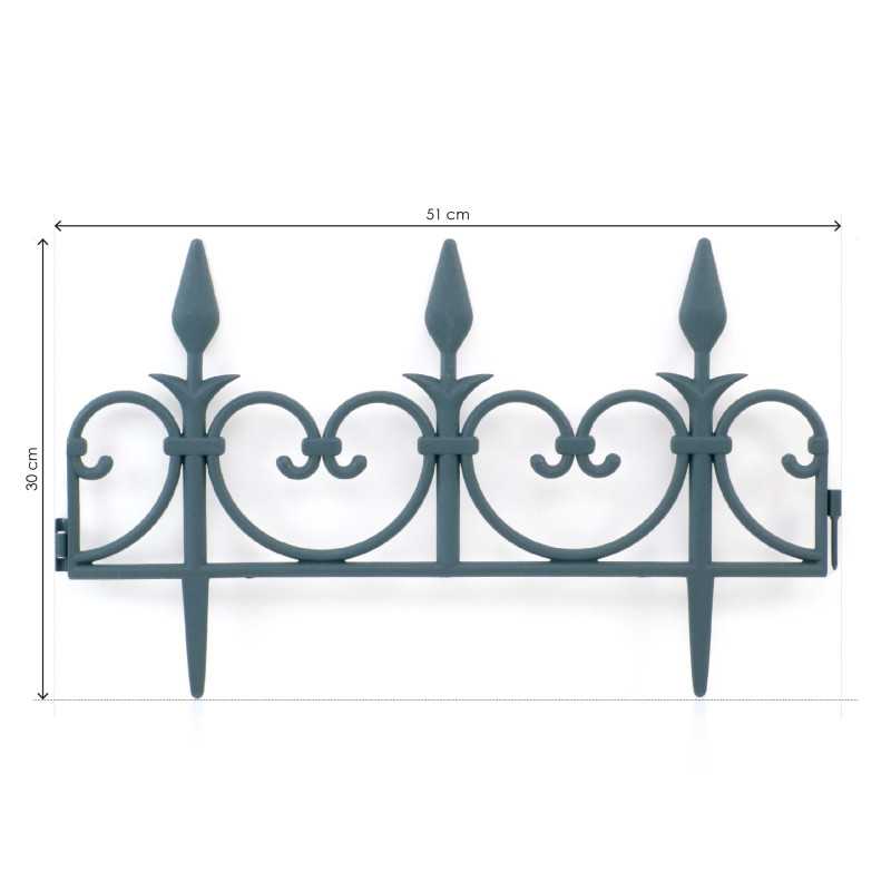 Set de 4 Vallas de Plástico para Jardín de 30x51 cm - 2 Colores