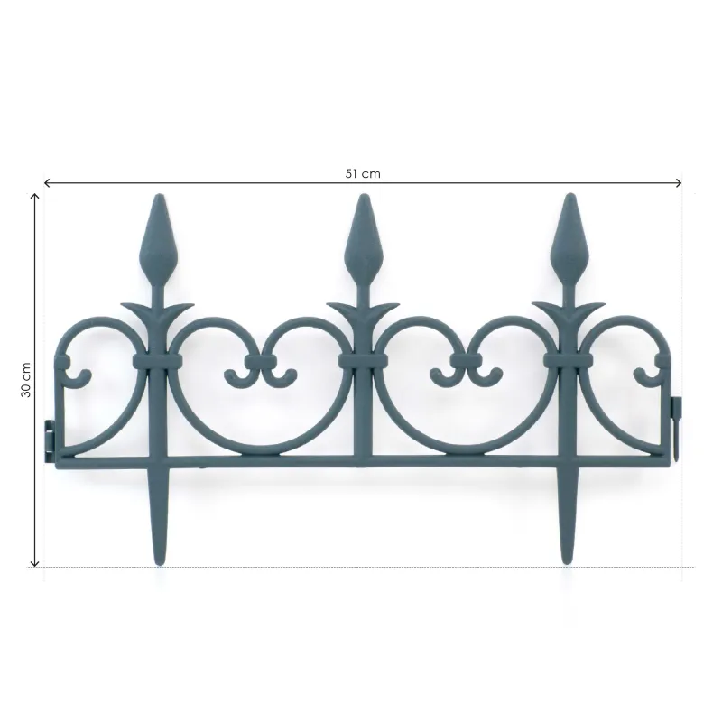 Set de 4 Vallas de Plástico para Jardín de 30x51 cm - 2 Colores