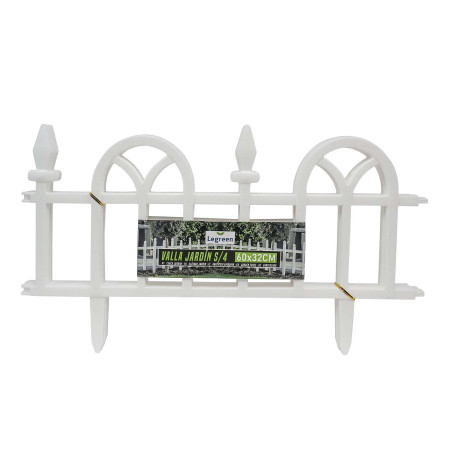 Set de 4 vallas de jardín 32 x 60 cm - Blanco