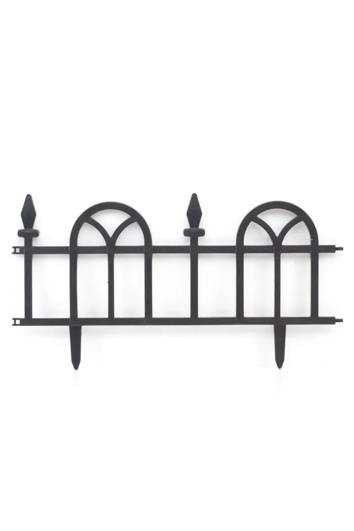 Set de 4 vallas de jardín 32 x 60 cm - Negro