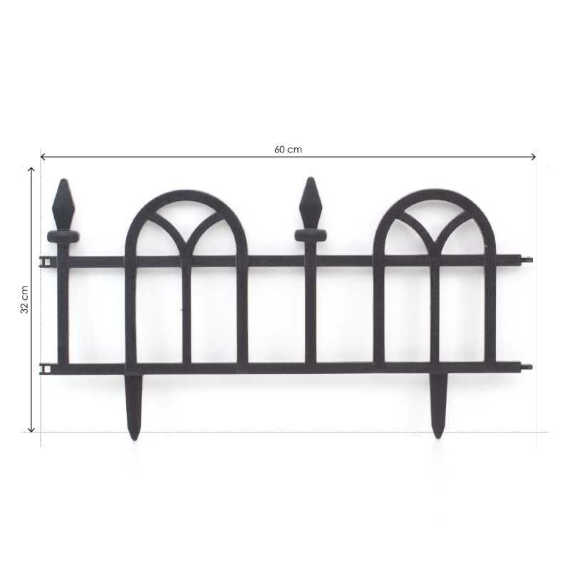 Set de 4 Vallas de Plástico para Jardín de 32x60 cm - 2 Colores