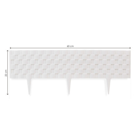 Set de 4 vallas de jardín 22 x 60 cm - Blanco