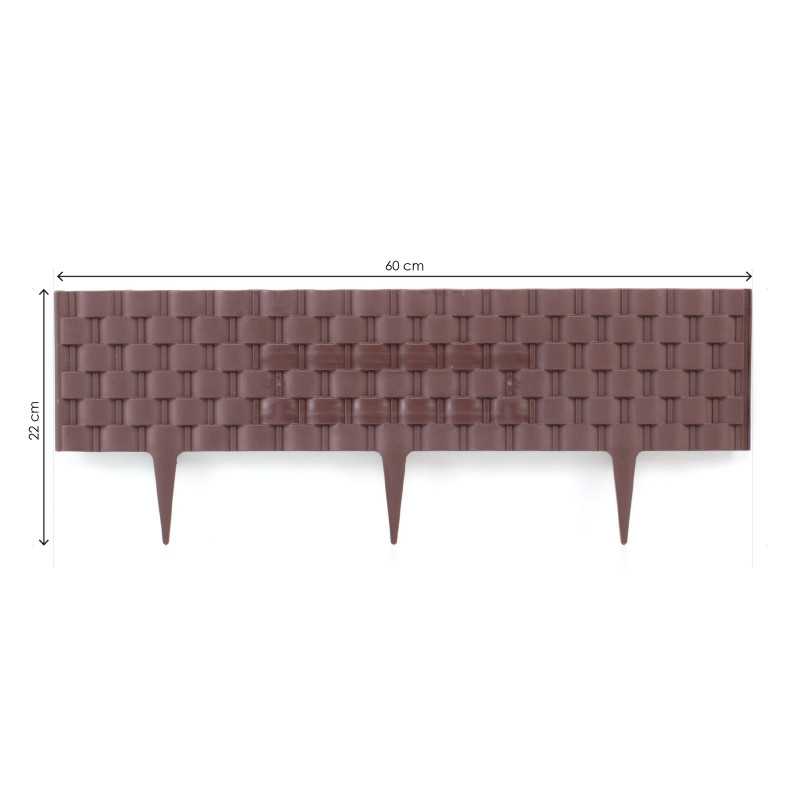 Set de 4 Vallas de Plástico para Jardín de 22x60 cm - 2 Colores