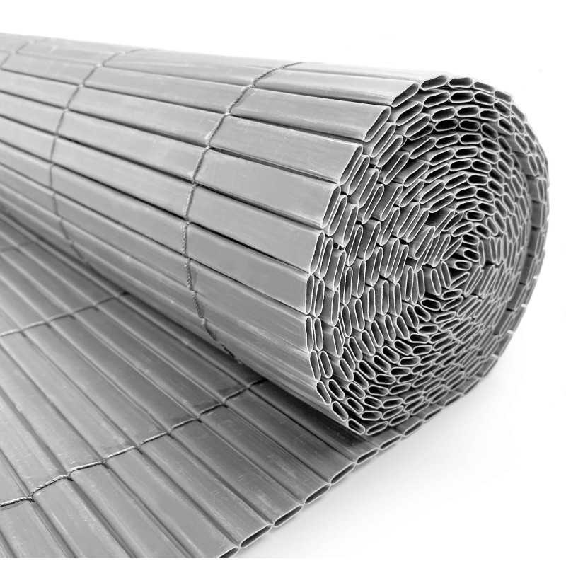 VALLA DE OCULTACIÓN PVC DOBLE CARA GRIS 1000gr/m² 1X3M