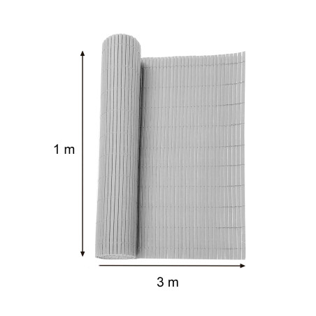 Valla de ocultación doble cara 1x3m - Gris