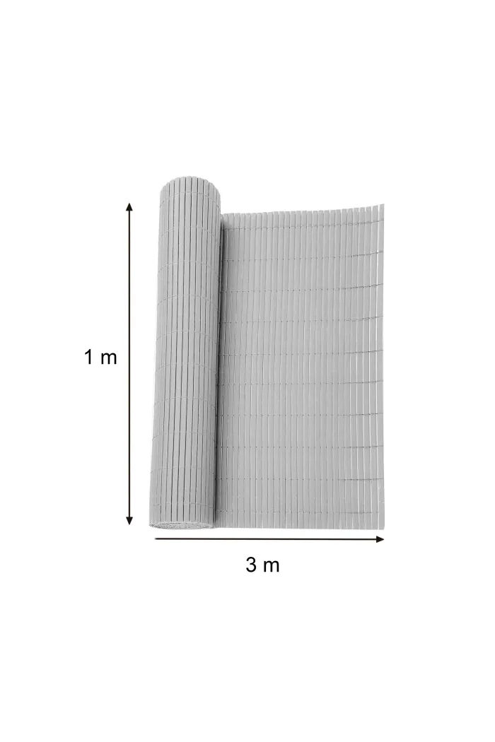 VALLA DE OCULTACIÓN PVC DOBLE CARA GRIS 1000gr/m² 1X3M