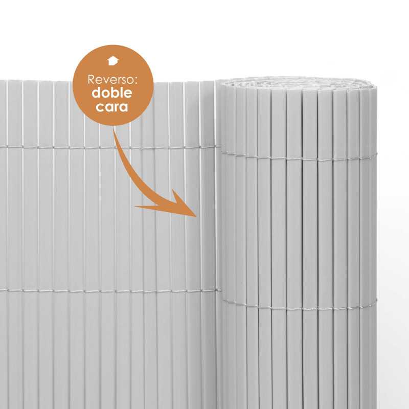 VALLA DE OCULTACIÓN PVC DOBLE CARA GRIS 1000gr/m² 1X3M