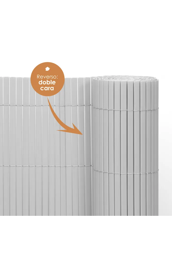VALLA DE OCULTACIÓN PVC DOBLE CARA GRIS 1000gr/m² 1X3M