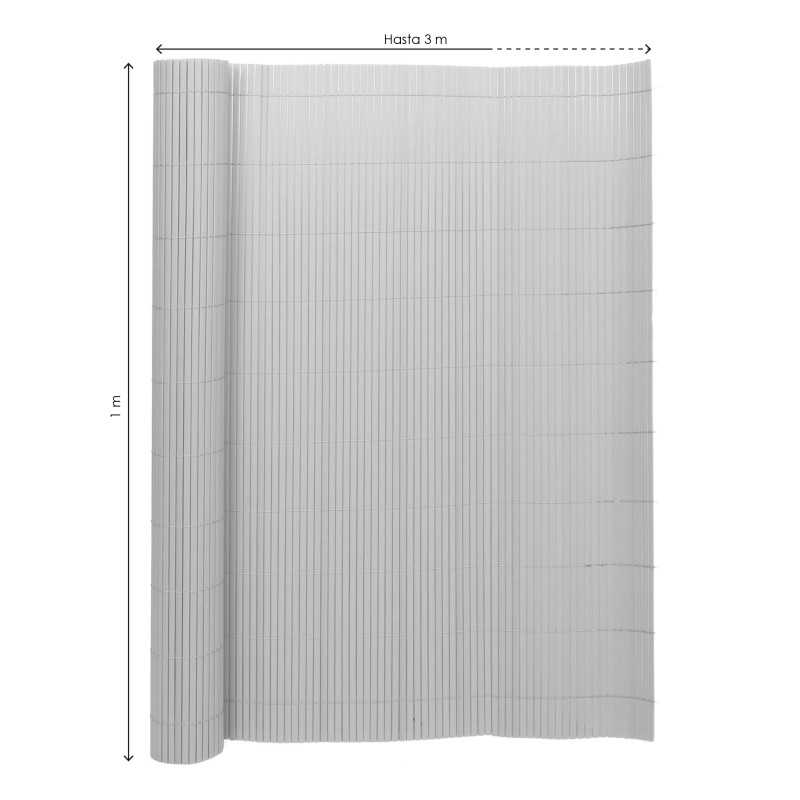VALLA DE OCULTACIÓN PVC DOBLE CARA GRIS 1000gr/m² 1X3M