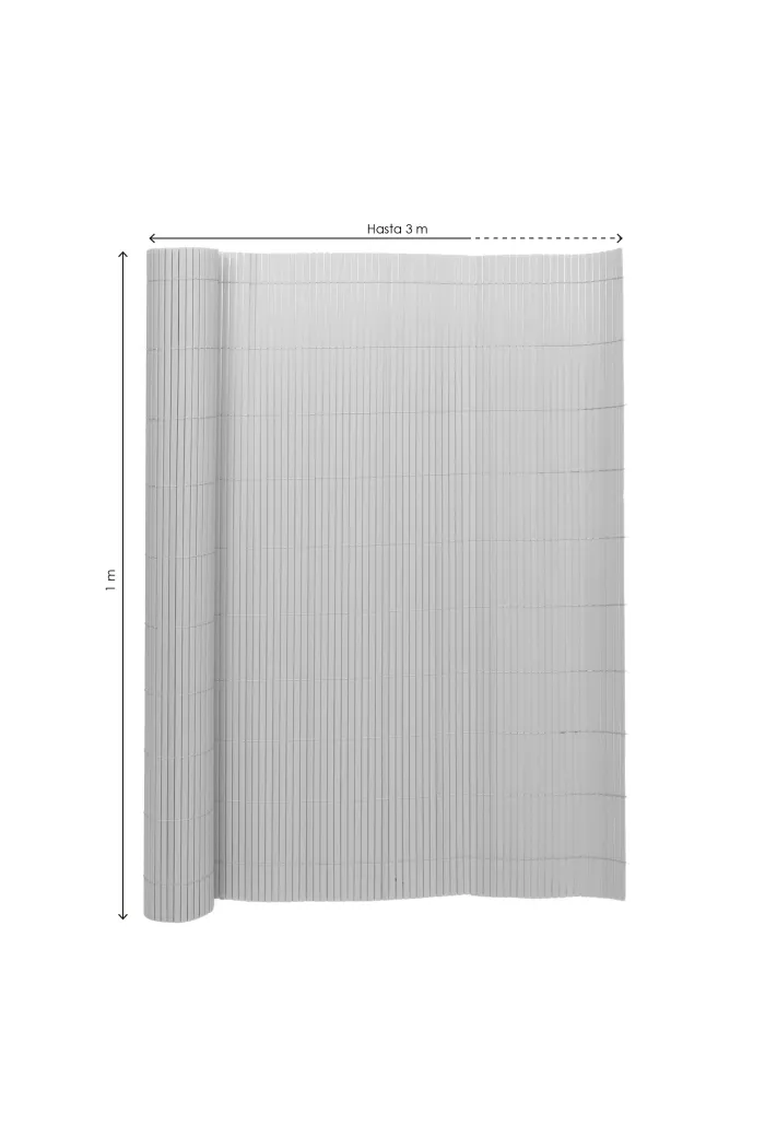 VALLA DE OCULTACIÓN PVC DOBLE CARA GRIS 1000gr/m² 1X3M