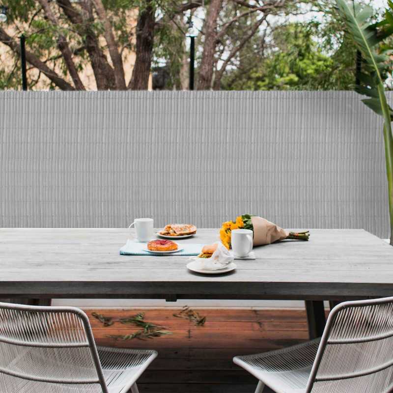 VALLA DE OCULTACIÓN PVC DOBLE CARA GRIS 1000gr/m² 1X3M