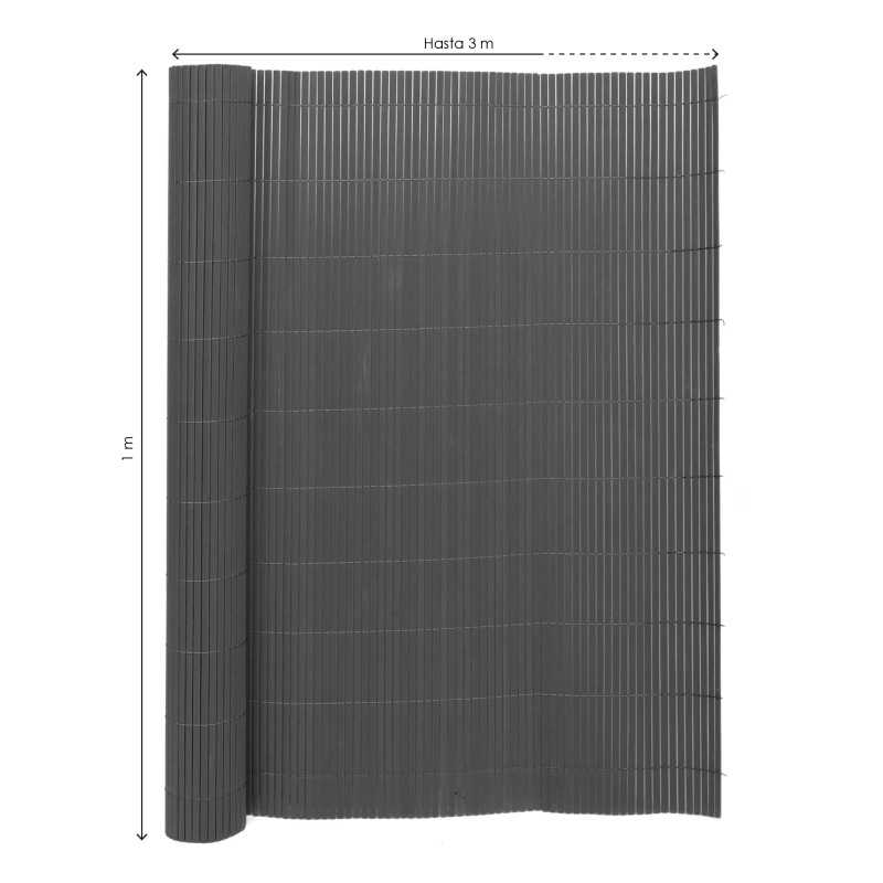 VALLA DE OCULTACIÓN PVC DOBLE CARA NEGRO 1000gr/m² 1X3M