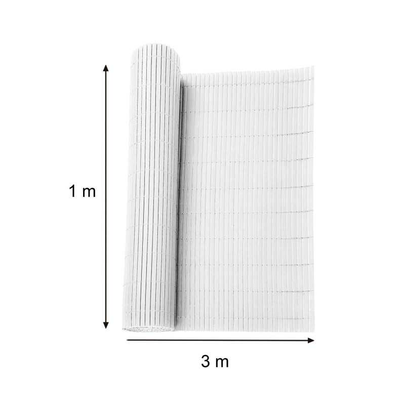 VALLA DE OCULTACIÓN PVC DOBLE CARA BLANCO 1000gr/m² 1X3M