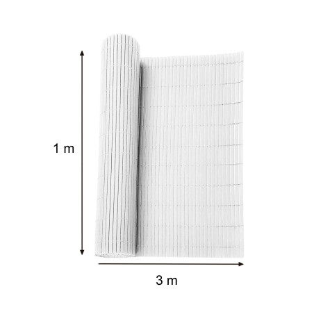 Valla de ocultación doble cara 1x3m - Blanco