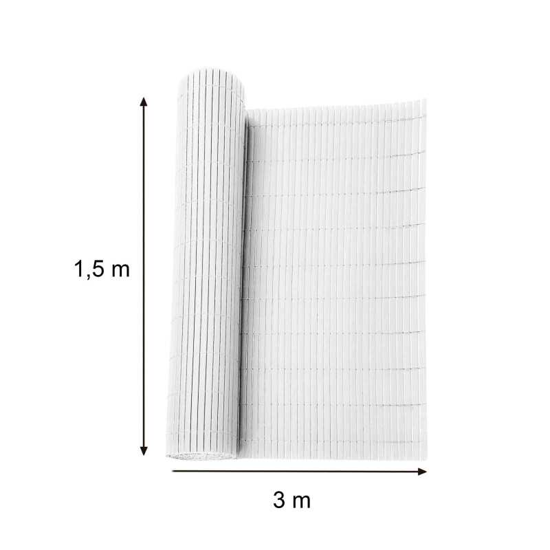 VALLA DE OCULTACIÓN PVC DOBLE CARA BLANCO 1000gr/m² 1,5X3M